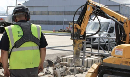 Floor Sawing & Robotic Demolition at Farnborough Airport